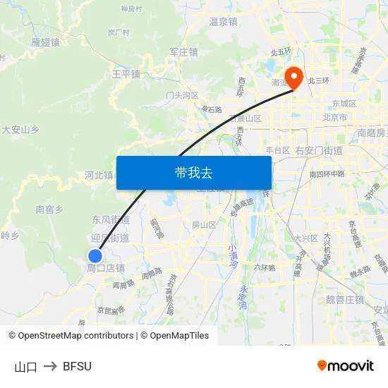 山口 to BFSU map