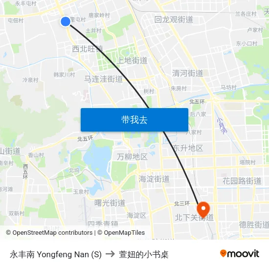 永丰南 Yongfeng Nan (S) to 萱妞的小书桌 map