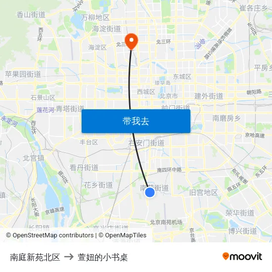 南庭新苑北区 to 萱妞的小书桌 map