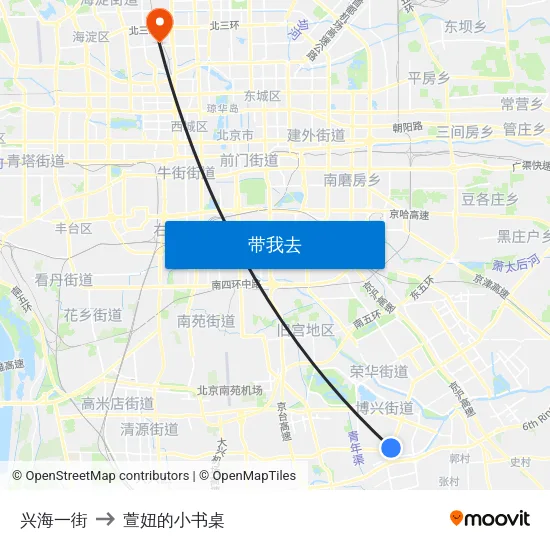 兴海一街 to 萱妞的小书桌 map