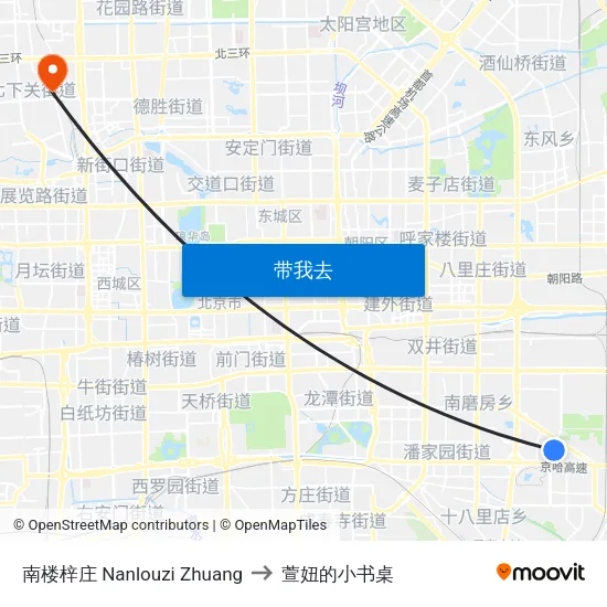 南楼梓庄 Nanlouzi Zhuang to 萱妞的小书桌 map