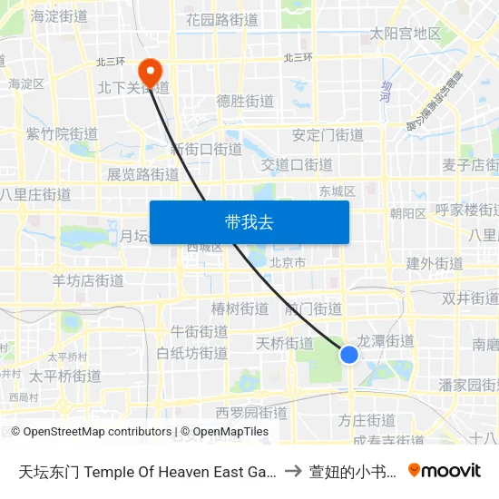 天坛东门 Temple Of Heaven East Gate to 萱妞的小书桌 map