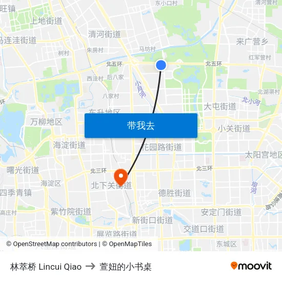 林萃桥 Lincui Qiao to 萱妞的小书桌 map