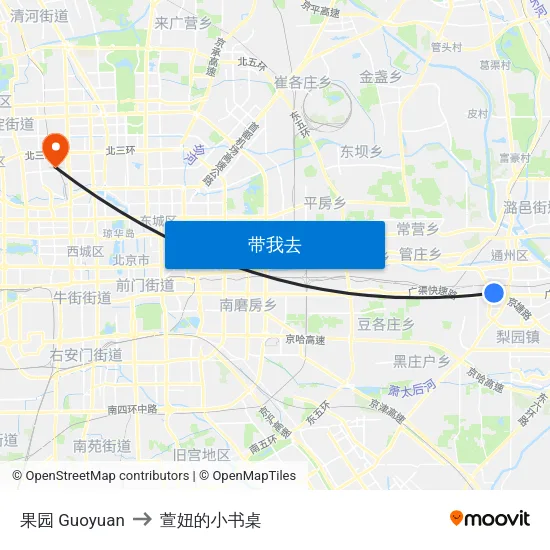 果园 Guoyuan to 萱妞的小书桌 map