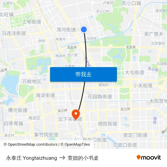 永泰庄 Yongtaizhuang to 萱妞的小书桌 map