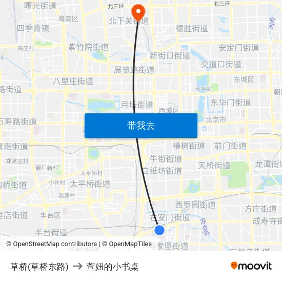 草桥(草桥东路) to 萱妞的小书桌 map