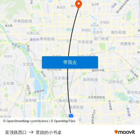 富强路西口 to 萱妞的小书桌 map