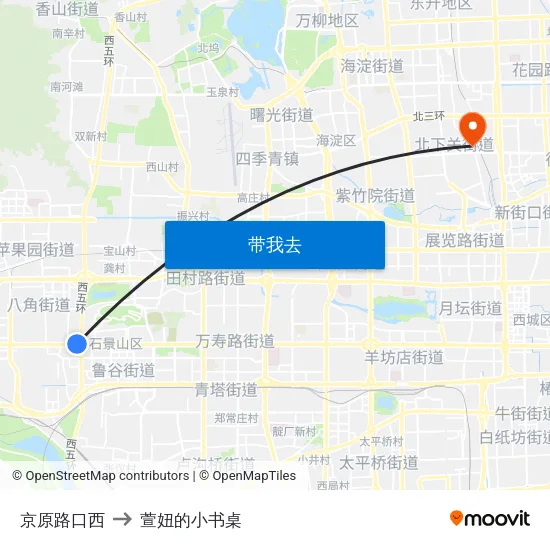 京原路口西 to 萱妞的小书桌 map