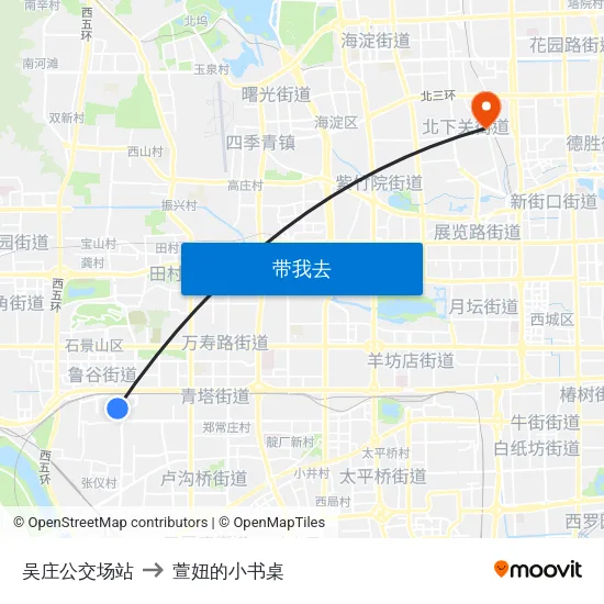 吴庄公交场站 to 萱妞的小书桌 map