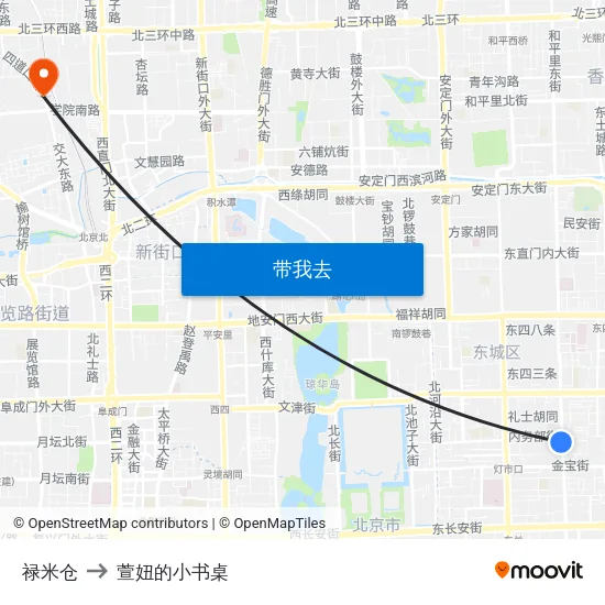 禄米仓 to 萱妞的小书桌 map