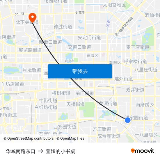 华威南路东口 to 萱妞的小书桌 map