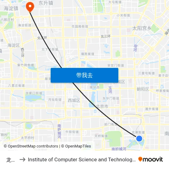 龙潭湖 to Institute of Computer Science and Technology of Peking University map