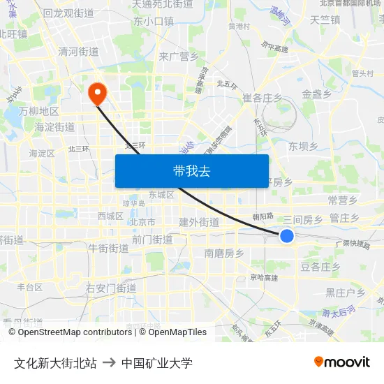 文化新大街北站 to 中国矿业大学 map