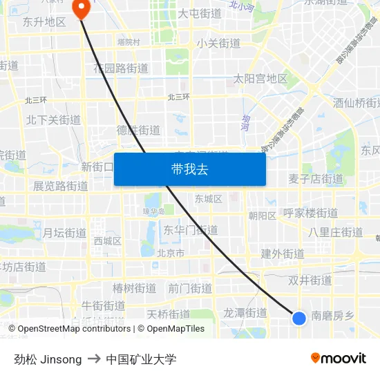 劲松 Jinsong to 中国矿业大学 map