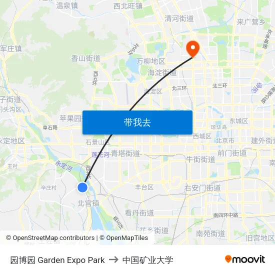 园博园 Garden Expo Park to 中国矿业大学 map