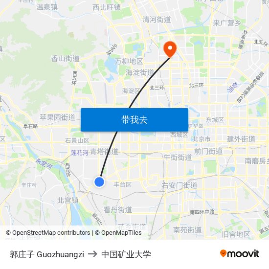 郭庄子 Guozhuangzi to 中国矿业大学 map