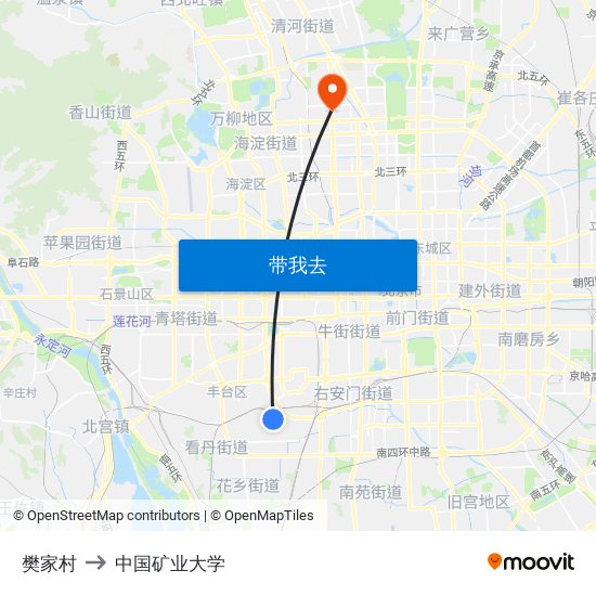 樊家村 to 中国矿业大学 map