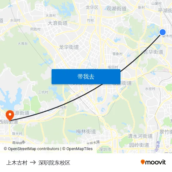 上木古村 to 深职院东校区 map