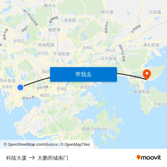 科陆大厦 to 大鹏所城南门 map