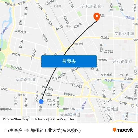 市中医院 to 郑州轻工业大学(东风校区) map