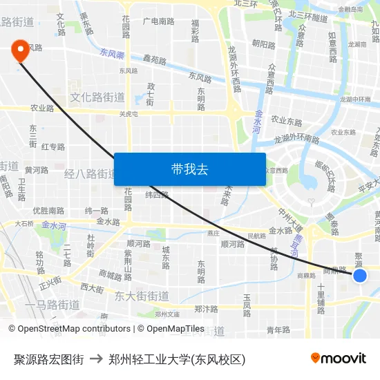 聚源路宏图街 to 郑州轻工业大学(东风校区) map