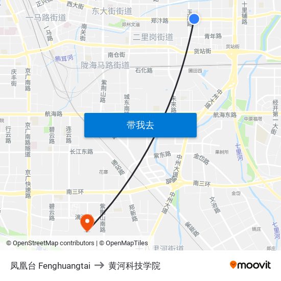 凤凰台 Fenghuangtai to 黄河科技学院 map