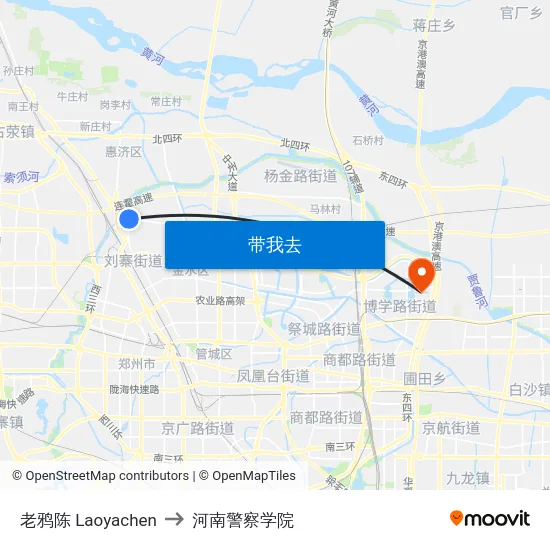 老鸦陈 Laoyachen to 河南警察学院 map