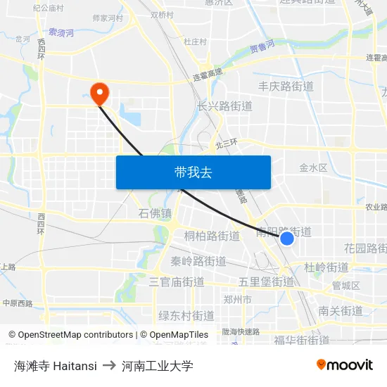 海滩寺 Haitansi to 河南工业大学 map