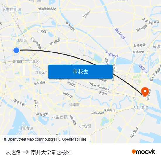 辰达路 to 南开大学泰达校区 map