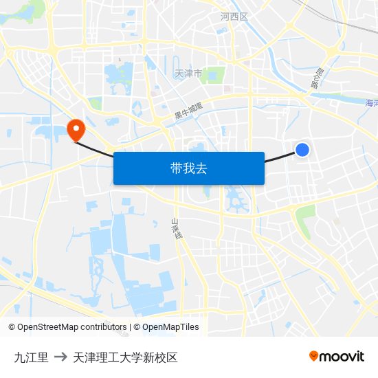 九江里 to 天津理工大学新校区 map