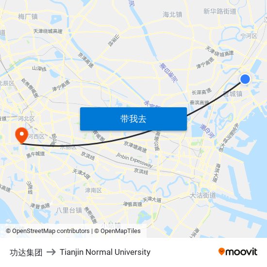 功达集团 to Tianjin Normal University map