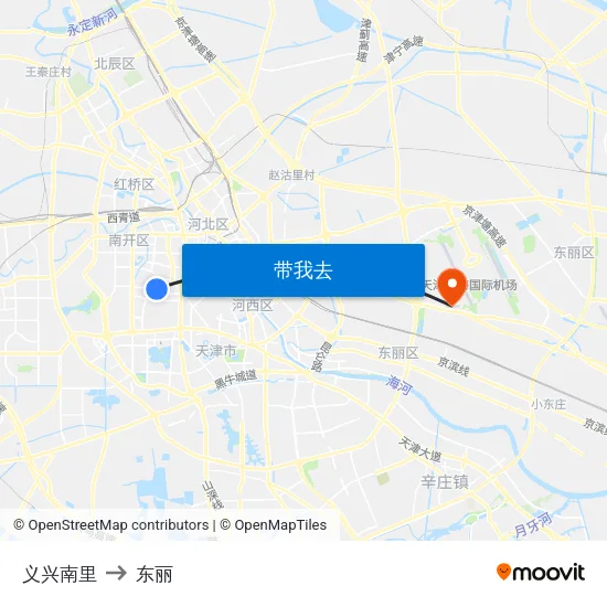 义兴南里 to 东丽 map