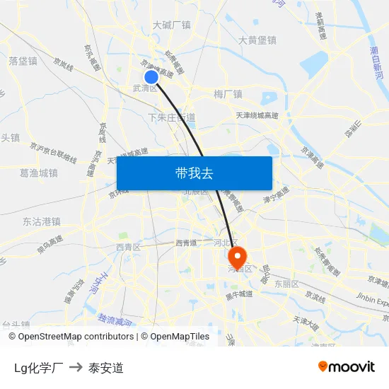 Lg化学厂 to 泰安道 map