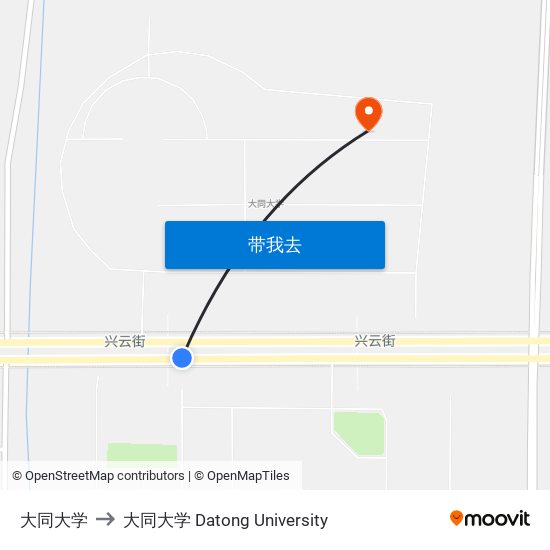 大同大学 to 大同大学 Datong University map
