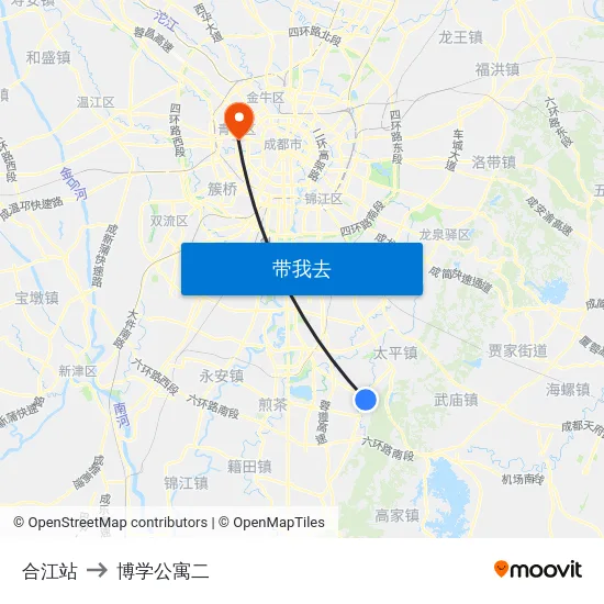 合江站 to 博学公寓二 map