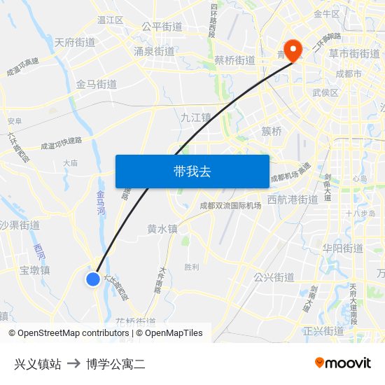 兴义镇站 to 博学公寓二 map