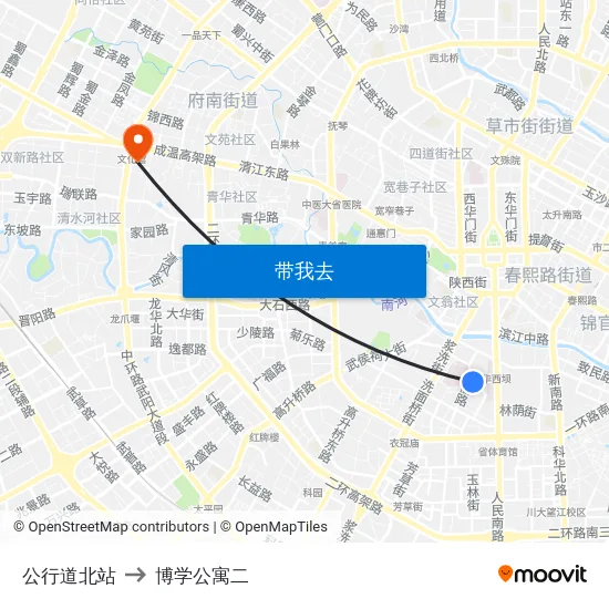 公行道北站 to 博学公寓二 map
