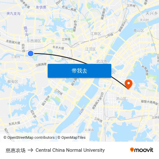 慈惠农场 to Central China Normal University map