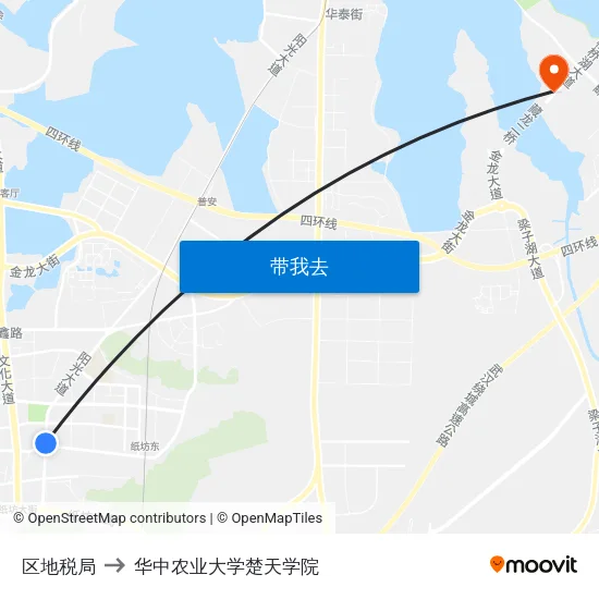 区地税局 to 华中农业大学楚天学院 map
