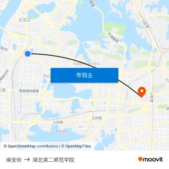 南安街 to 湖北第二师范学院 map