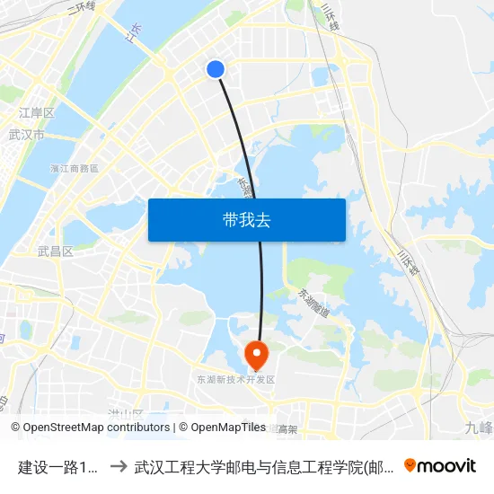 建设一路121街 to 武汉工程大学邮电与信息工程学院(邮科院校区) map
