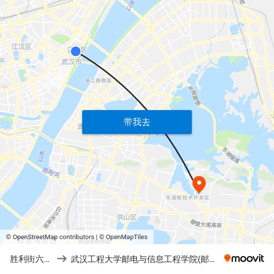 胜利街六合路 to 武汉工程大学邮电与信息工程学院(邮科院校区) map