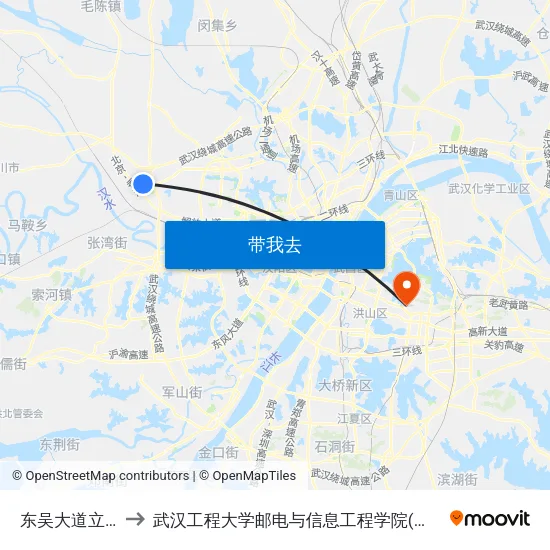 东吴大道立光路 to 武汉工程大学邮电与信息工程学院(邮科院校区) map