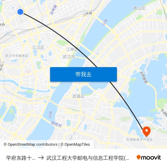 学府东路十小区 to 武汉工程大学邮电与信息工程学院(邮科院校区) map