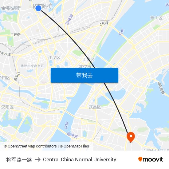 将军路一路 to Central China Normal University map