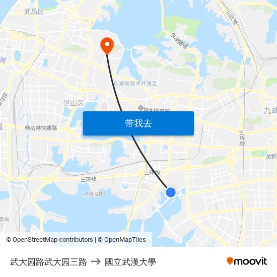 武大园路武大园三路 to 國立武漢大學 map