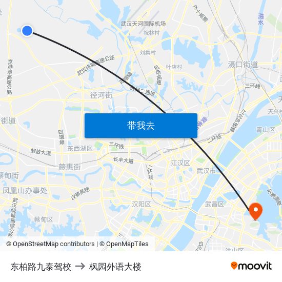 东柏路九泰驾校 to 枫园外语大楼 map