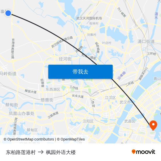 东柏路莲港村 to 枫园外语大楼 map