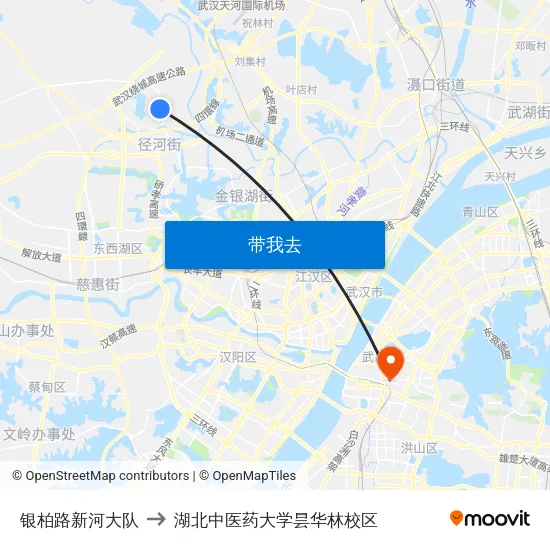 银柏路新河大队 to 湖北中医药大学昙华林校区 map