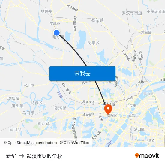 新华 to 武汉市财政学校 map